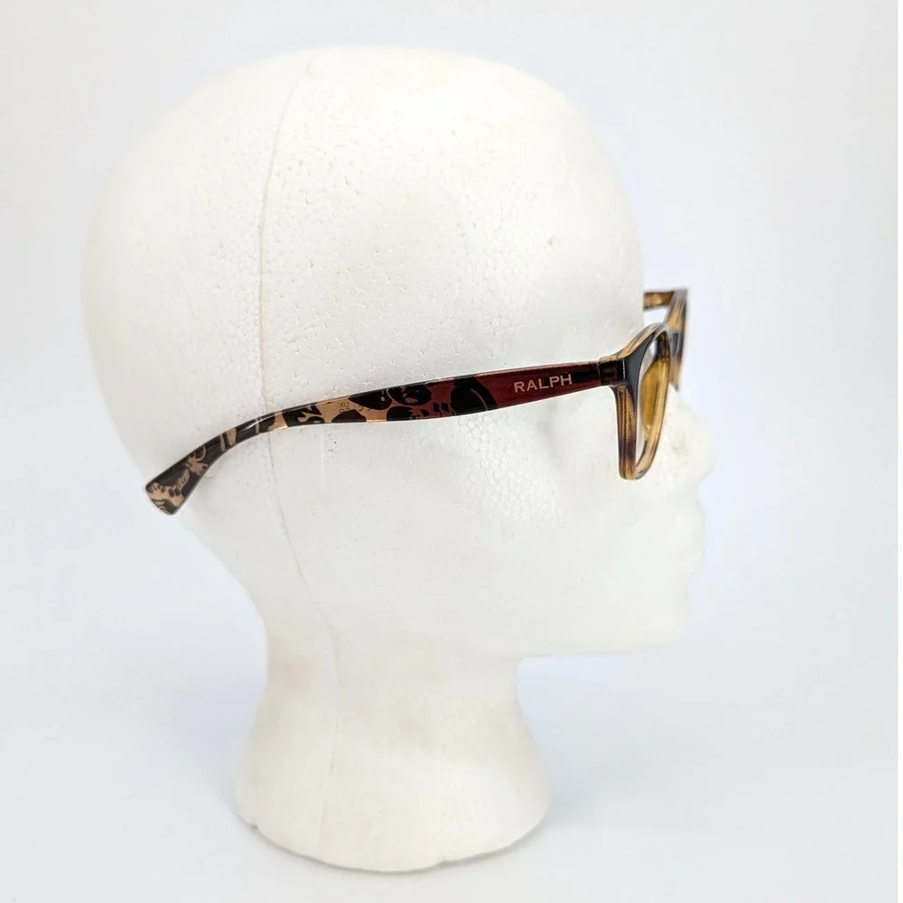 Ralph Lauren RA7071 Tortoise Cat Eye Eyeglasses Floral‎ Temple 52-16-140